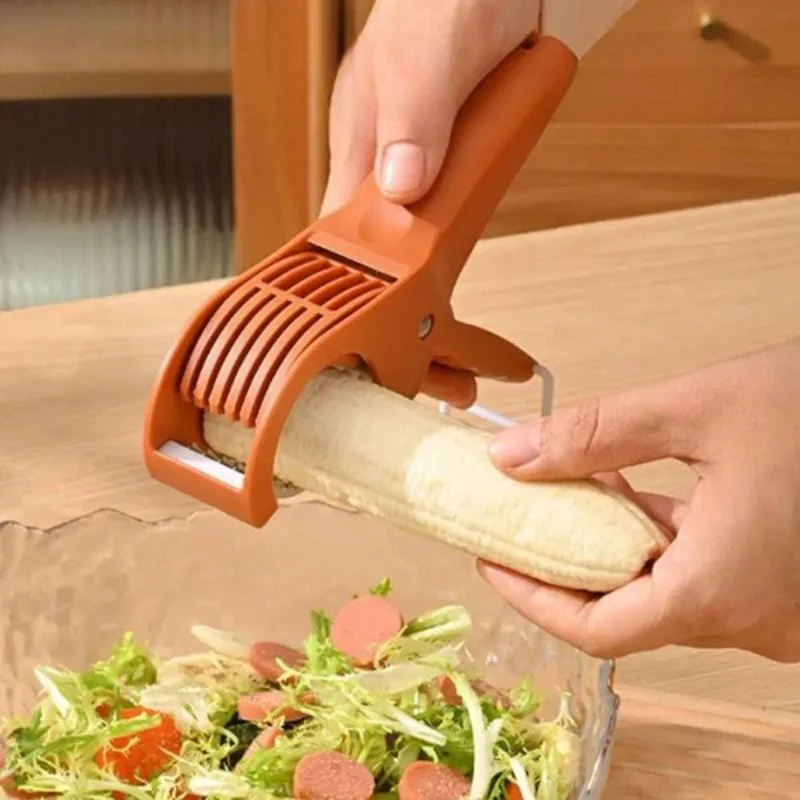 5 Blade Vegetable & Fruit Cutter and Slicer | Multipurpose Vegetable Chopper & Fruit Slicer | Kitchen Cutter with 5 Stainless Steel Blades | Multiple Colors