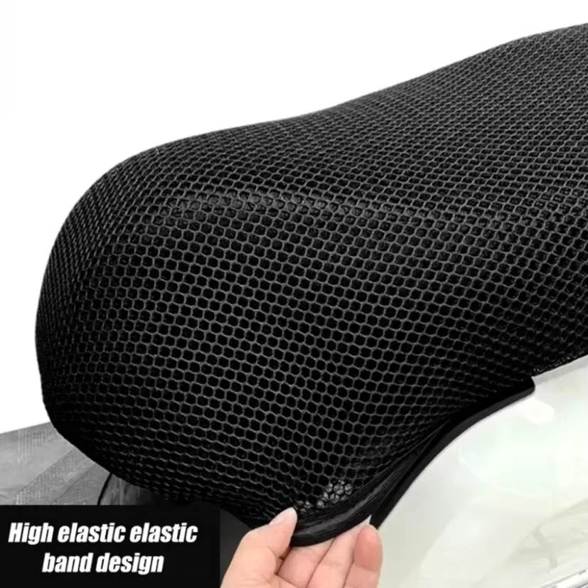 Bike Net Seat Cover – 10mm Ultra-Thick Stretchable Breathable Cushion Cover for All Motorbikes