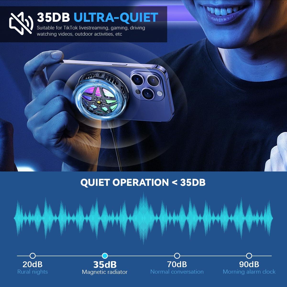 MEMO CX07 Pro Mobile Phone Cooling Radiator | Magnetic RGB Phone Cooler for Gaming
