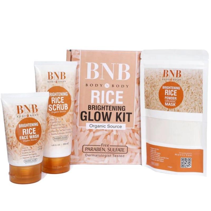 Pack of 3 BNB Rice Extract Bright & Glow Kit (Golden Cap) - Original
