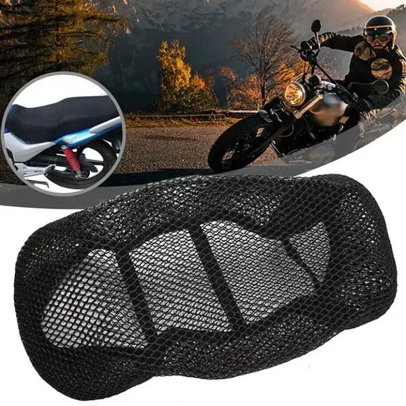 Bike Net Seat Cover – 10mm Ultra-Thick Stretchable Breathable Cushion Cover for All Motorbikes